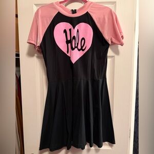 NWOT Hole Velvet babydoll dress